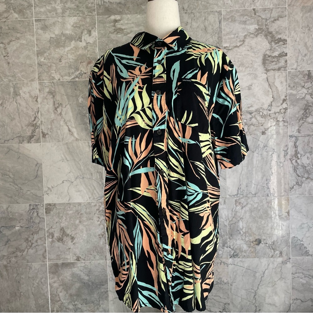 Volcom Bleeding Leaf Button Up Shirt - Picture 2 of 8